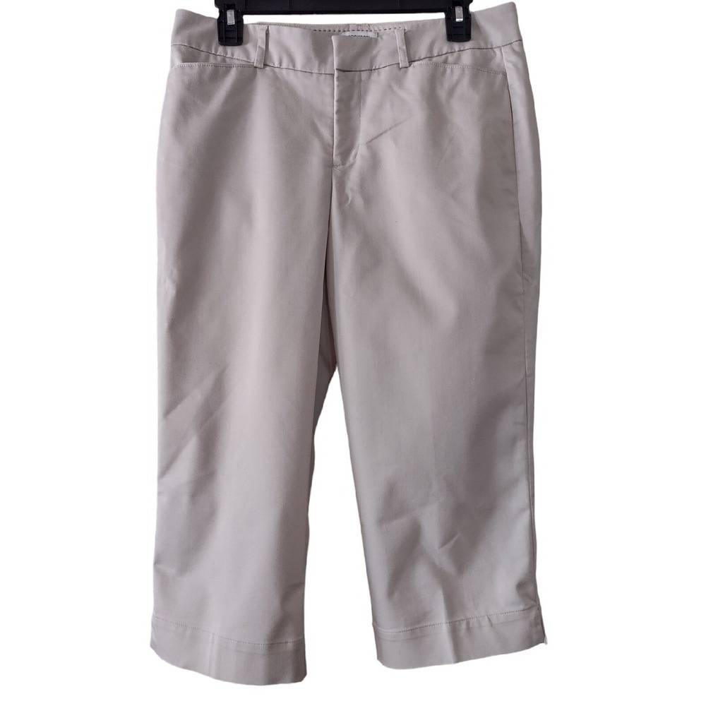 Dockers Capri Pants 8 Womens Norm Core Khaki Tan Mid Rise Curvy Cropped Trousers
